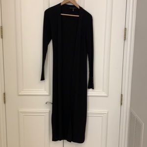WHBM black sweater duster